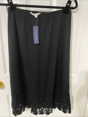 New DownEast Black Slip Extender with Lace Hem